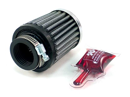  Flange 29 mm, Bottom 57 mm, Cover 51 mm, Length 63 mm
 K&N Universal Air Filter No. RC-2540 round tapered 