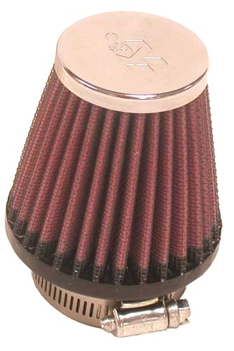  Flange 48 mm, Bottom 76 mm, Cover 51 mm, Length 76 mm
 K&N Universal Air Filter No. RC-1090 round tapered 