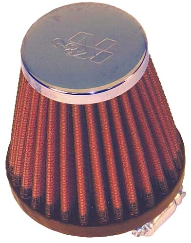  Flange 40 mm, Bottom 76 mm, Cover 51 mm, Length 76 mm
 K&N Universal Air Filter No. RC-2310 round tapered 