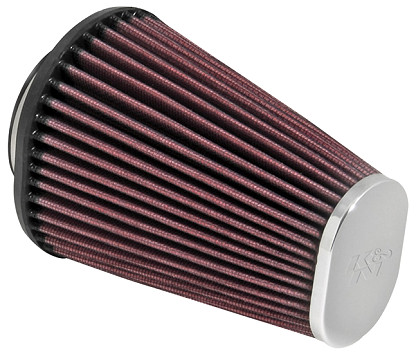  Flange 62 mm, Bottom 114 x 95 mm, Cover 76 x 51 mm, Length 152 mm
 K&N Universal Air Filter No. RC-3680 oval tapered 