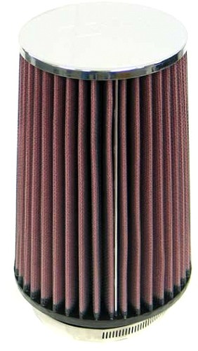  Flange 89 mm, Bottom 140 mm, Cover 114 mm, Length 203 mm
 K&N Universal Air Filter No. RC-4760 round tapered 
