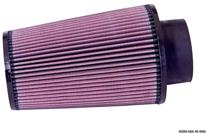  Flange 89 mm, Bottom 152 mm, Cover 89 mm, Length 228 mm
 K&N Universal Air Filter No. RE-0920 round tapered 