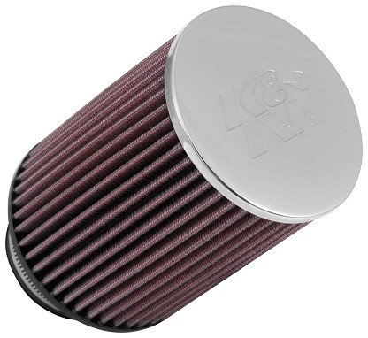  Flange 76 mm, Bottom 127 mm, Cover 114 mm, Length 165 mm
 K&N Universal Air Filter No. RF-1030 round tapered 