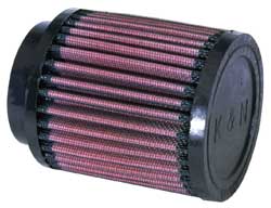  Flange 62 mm, Bottom 89 mm, Cover 89 mm, Length 102 mm
 K&N Universal Air Filter No. RU-0800 round straight 