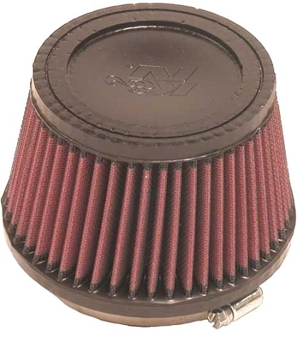  Flange 102 mm, Bottom 136 mm, Cover 108 mm, Length 89 mm
 K&N Universal Air Filter No. RU-2510 round tapered 