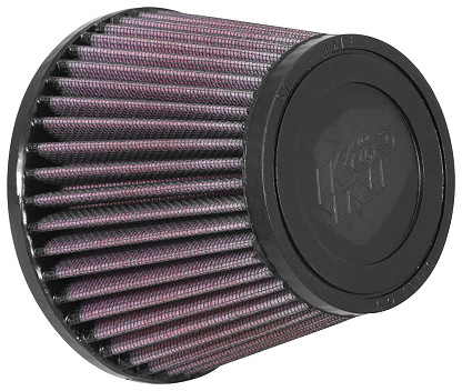  Flange 89 mm, Bottom 127 mm, Cover 89 mm, Length 102 mm
 K&N Universal Air Filter No. RU-2990 round tapered 