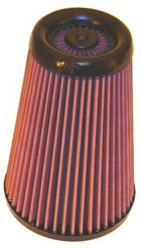  Flange 76 mm, Bottom 152 mm, Cover 102 mm, Length 221 mm
 K&N X-Stream Air Filter No. RX-3990 round tapered 