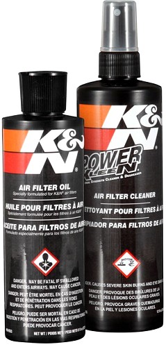  Cleaning kit with a squeeze bottle of oil and a pump bottle of Power Kleen
 K&N Cleaning kit Nr. 99-5050 