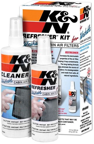  Cleaning kit with Re-Freshener and a bottle of Power Kleen
 K&N Cleaning kit Nr. 99-6000 for Cabin Air Filter 